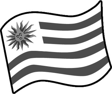 ウルグアイの国旗のイラスト画像4