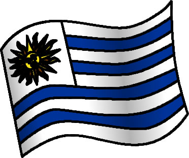 ウルグアイの国旗のイラスト画像6