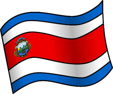 コスタリカの国旗のイラスト画像1