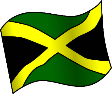 ジャマイカの国旗のイラスト画像1