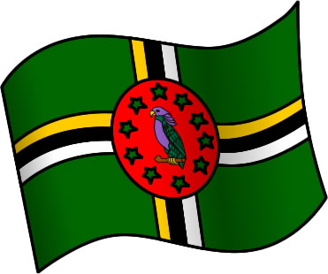 ドミニカ国の国旗のイラスト画像1