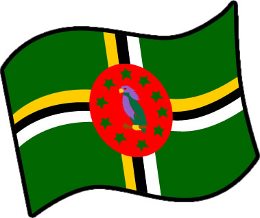 ドミニカ国の国旗のイラスト画像3
