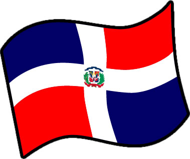 ドミニカ共和国の国旗のイラスト画像3