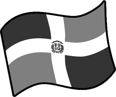 ドミニカ共和国の国旗のイラスト画像4