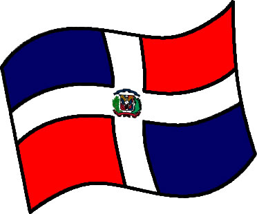 ドミニカ共和国の国旗のイラスト画像6