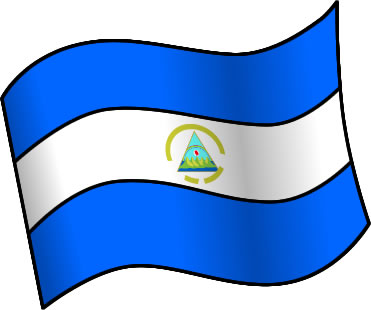 ニカラグアの国旗のイラスト画像1