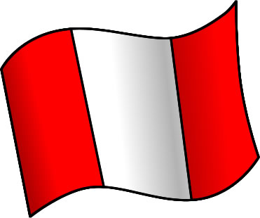 ペルーの国旗のイラスト画像1