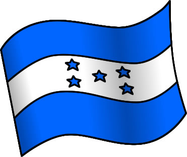ホンジュラスの国旗のイラスト画像1
