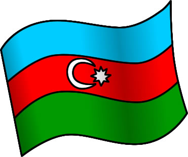 アゼルバイジャンの国旗のイラスト画像1
