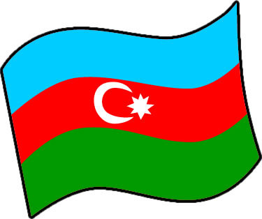 アゼルバイジャンの国旗のイラスト画像3