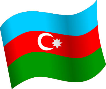 アゼルバイジャンの国旗のイラスト画像5