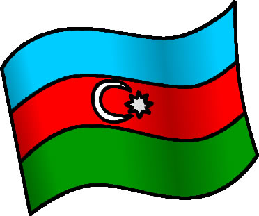 アゼルバイジャンの国旗のイラスト画像6
