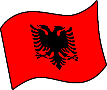 アルバニアの国旗のイラスト画像3