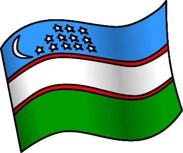 ウズベキスタンの国旗のイラスト | フリーイラスト素材 変な絵.net