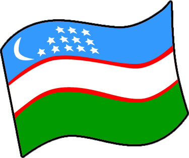 ウズベキスタンの国旗のイラスト画像3