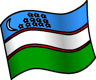 ウズベキスタンの国旗のイラスト画像6