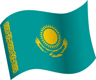 カザフスタンの国旗のイラスト画像5