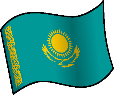 カザフスタンの国旗のイラスト画像6