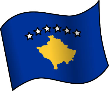 コソボの国旗のイラスト画像1