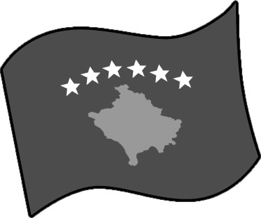 コソボの国旗のイラスト画像4