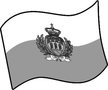 サンマリノの国旗のイラスト画像4