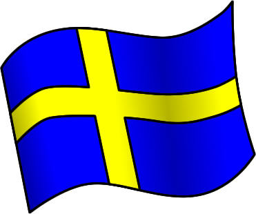 スウェーデンの国旗のイラスト画像1
