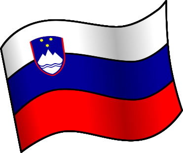 スロベニアの国旗のイラスト画像1