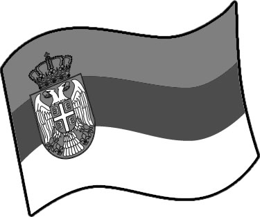 セルビアの国旗のイラスト画像4