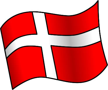 デンマークの国旗のイラスト画像1