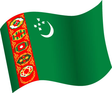 トルクメニスタンの国旗のイラスト画像5