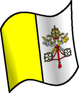 バチカンの国旗のイラスト