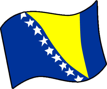 ボスニア・ヘルツェゴビナの国旗のイラスト画像3
