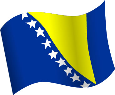 ボスニア・ヘルツェゴビナの国旗のイラスト画像5