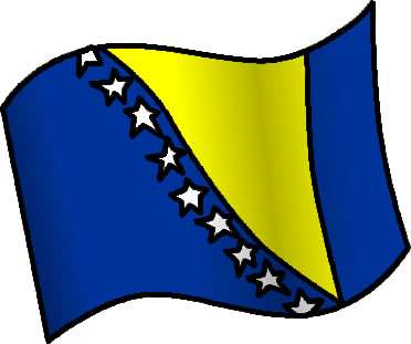 ボスニア・ヘルツェゴビナの国旗のイラスト画像6