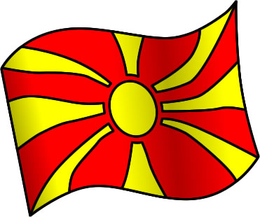 北マケドニアの国旗のイラスト画像1