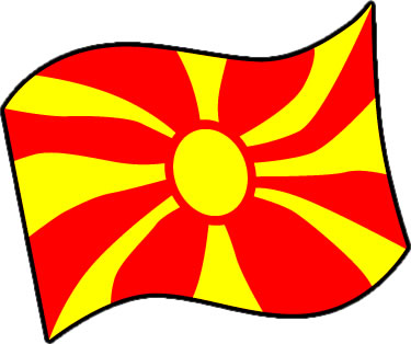 北マケドニアの国旗のイラスト画像3