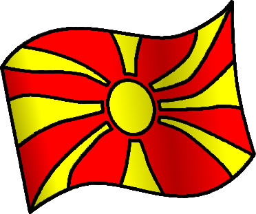 北マケドニアの国旗のイラスト画像6