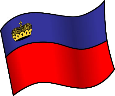 リヒテンシュタインの国旗のイラスト画像1