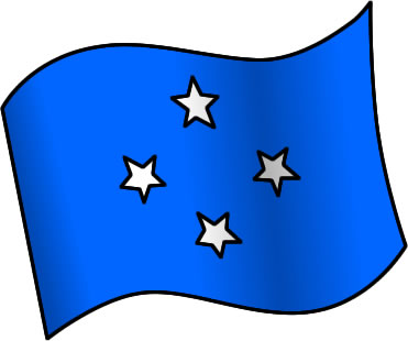 ミクロネシアの国旗のイラスト画像1