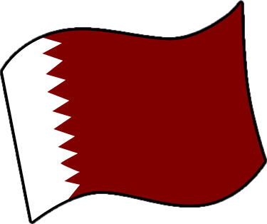カタールの国旗のイラスト画像3