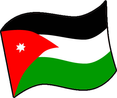 ヨルダンの国旗のイラスト画像3