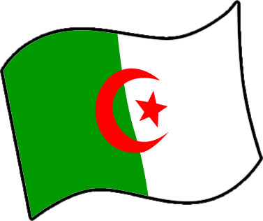 アルジェリアの国旗のイラスト画像3