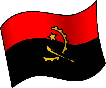 アンゴラの国旗のイラスト画像1
