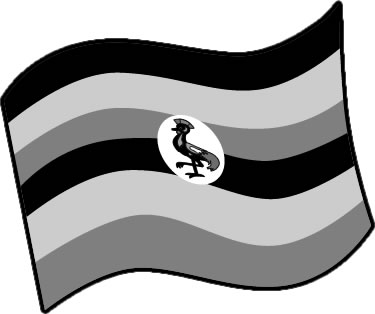 ウガンダの国旗のイラスト画像4
