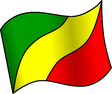 コンゴ民主共和国の国旗のイラスト画像1