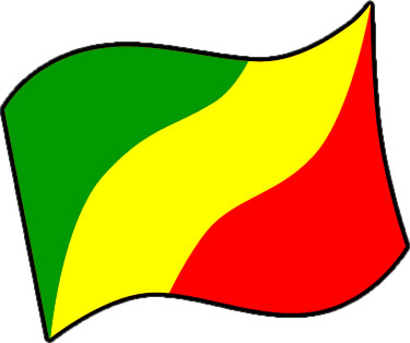 コンゴ民主共和国の国旗のイラスト画像3