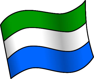 シエラレオネの国旗のイラスト画像