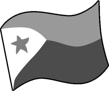 ジブチの国旗のイラスト画像4