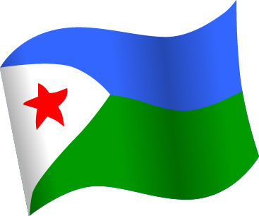 ジブチの国旗のイラスト画像5