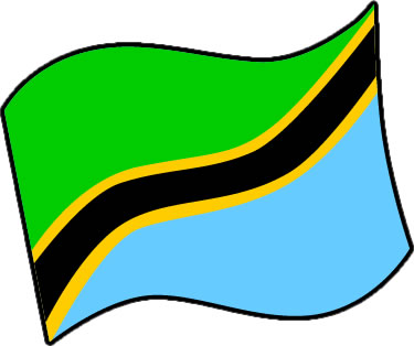 タンザニアの国旗のイラスト画像3